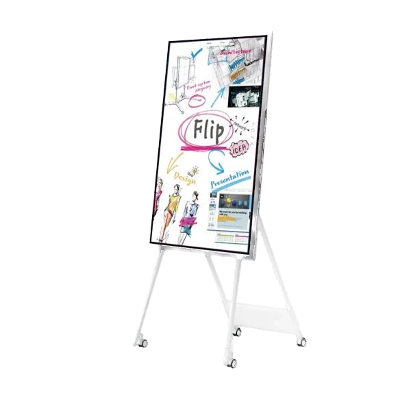 Lavagna Multimediale FLIP Pro - Completa di Carrello: lavagna e carrello in verticale