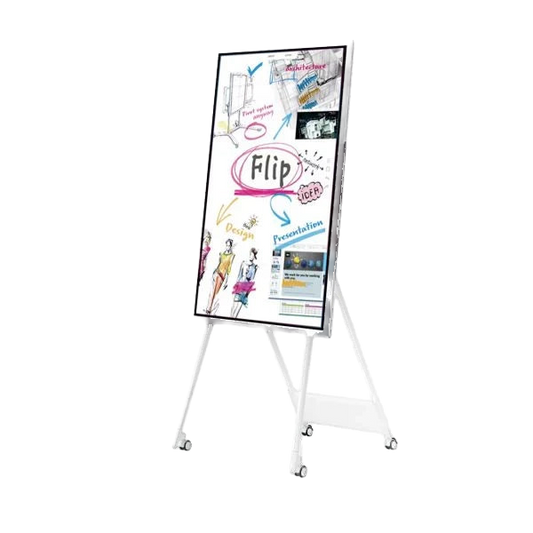 Lavagna Multimediale FLIP Pro - Completa di Carrello: lavagna e carrello in verticale