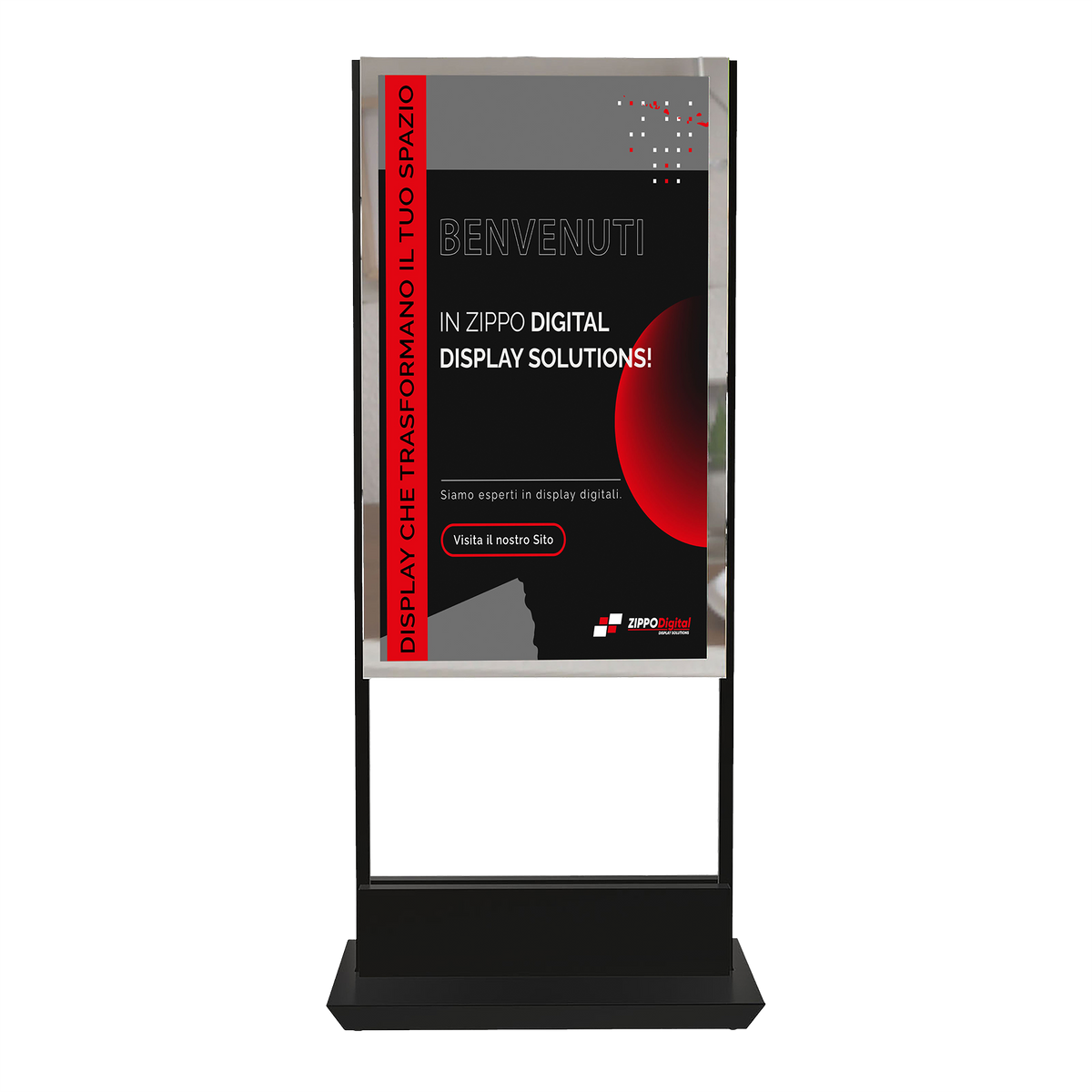Totem da Vetrina Luxury Completo + 3 Anni Software Incluso: totem vista frontale