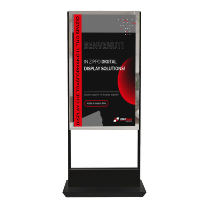 Totem da Vetrina Luxury Completo + 3 Anni Software Incluso: totem vista frontale