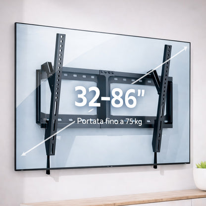 Staffa Monitor da parete inclinabile 32-86" | Robusto Portata 75kg: ambientazione di utilizzo