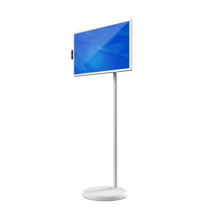 ZIPPODIGITAL TV touch su ruote 24″: tre quarti destra, schermo touch portatile su ruote