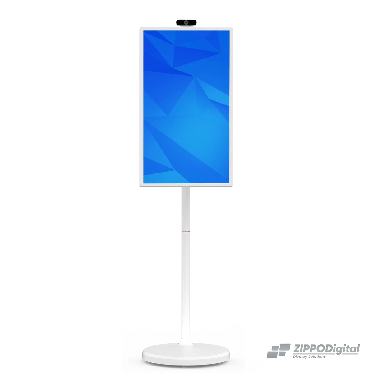 ZIPPODIGITAL TV touch su ruote 32 4k: frontale verticale, schermo touch portatile su ruote
