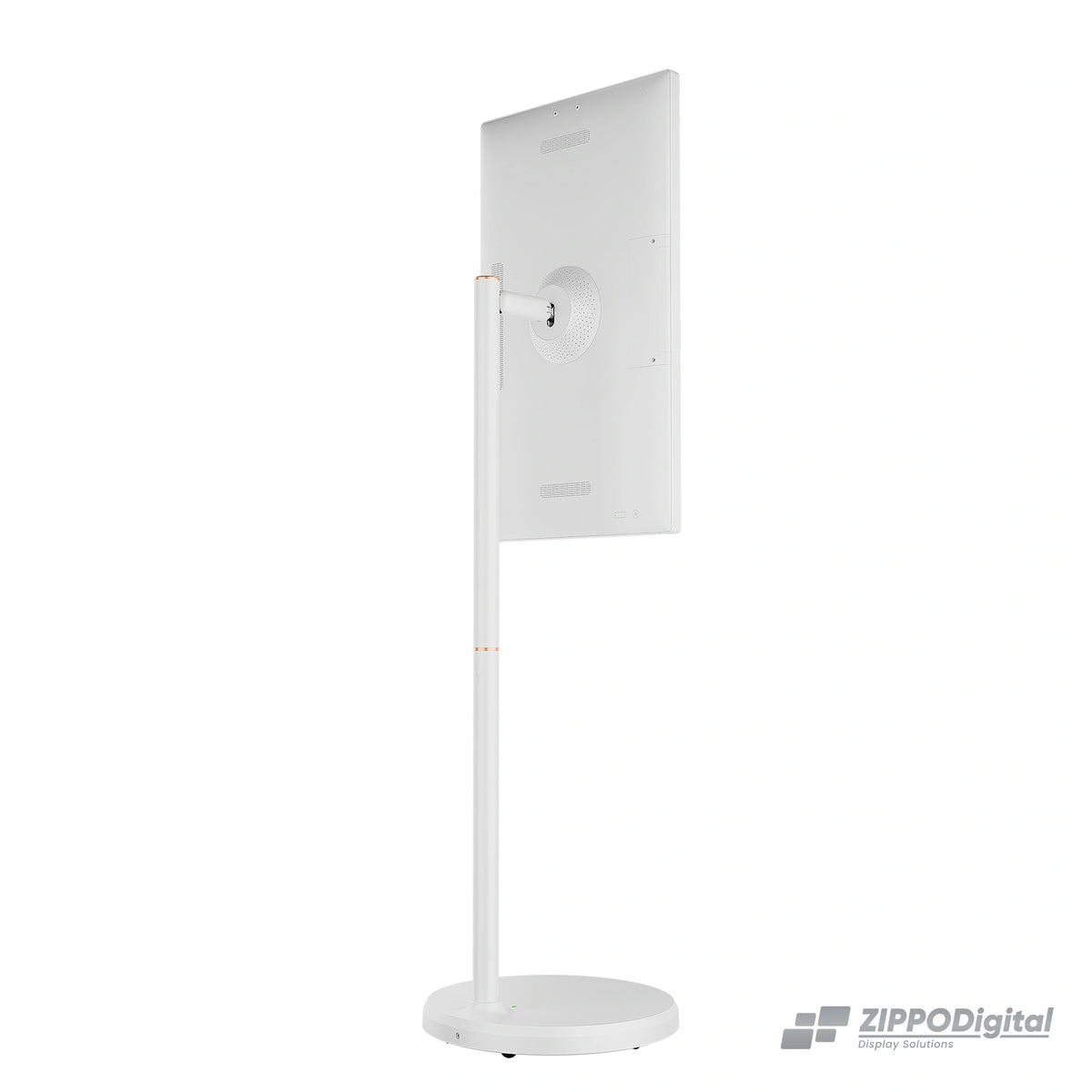 ZIPPODIGITAL TV touch su ruote 32 4k: posteriore tre quarti, schermo touch portatile su ruote