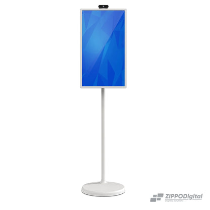 ZIPPODIGITAL TV touch su ruote 32 full hd: frontale verticale, schermo touch portatile su ruote