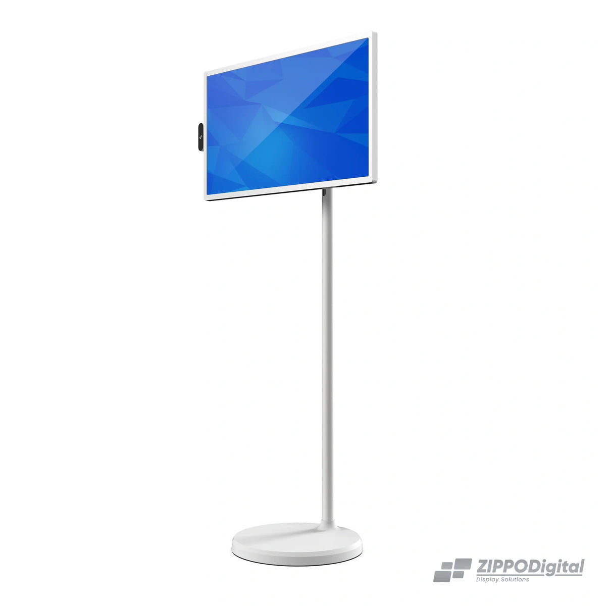 ZIPPODIGITAL TV touch su ruote 32 full hd: tre quarti destra, schermo touch portatile su ruote
