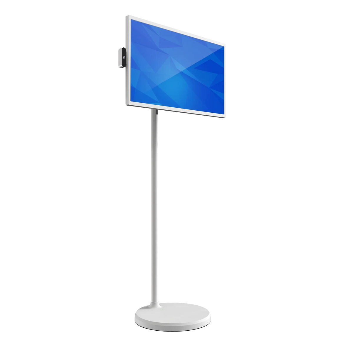 ZIPPODIGITAL TV touch su ruote 32″ Full HD: tre quarti sinistra, schermo touch portatile su ruote