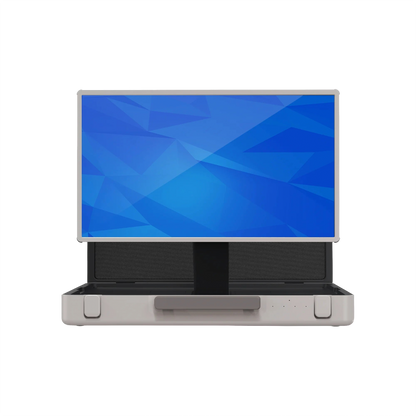 ZIPPODIGITAL TV touch a valigetta 27″: schermo touch portatile a valigetta, frontale orizzontale
